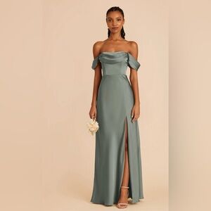 Mia Dress Matte Satin Sea Glass - XS
